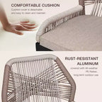 Tabourets de bar hauteur comptoir, lot de 2, Tabourets de bar hauteur comptoir en corde style bohème