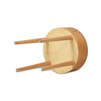 Table d'appoint Rossville 18 ronde en rotin et bois avec tiroir