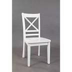 Chaise de salle à manger classique en bois massif Simplicity avec dossier croisé (lot de 2)