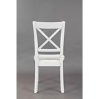 Chaise de salle à manger classique en bois massif Simplicity avec dossier croisé (lot de 2)