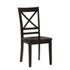 Chaise de salle à manger classique en bois massif Simplicity avec dossier croisé (lot de 2)