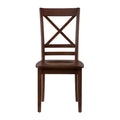 Chaise de salle à manger classique en bois massif Simplicity avec dossier croisé (lot de 2)