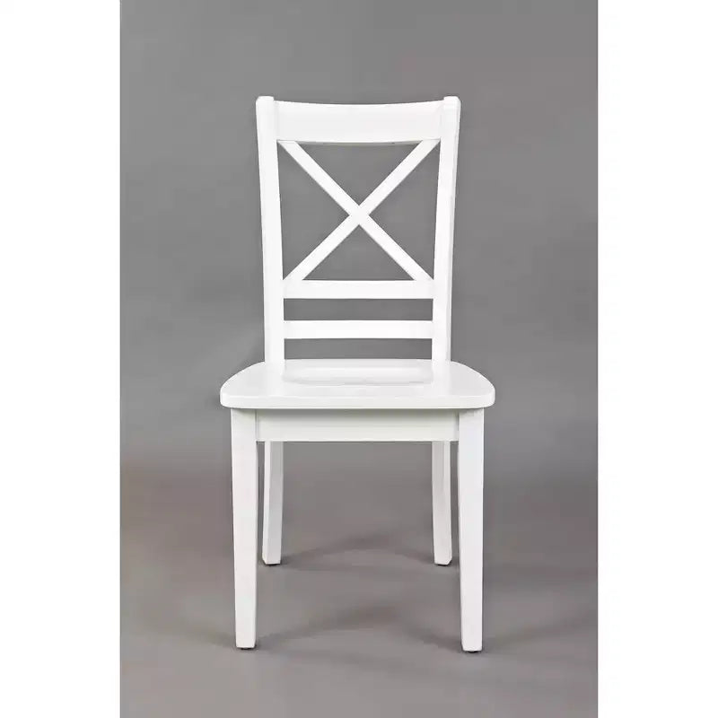 Chaise de salle à manger classique en bois massif Simplicity avec dossier croisé (lot de 2)