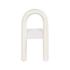 Chaise de salle à manger en cuir végétalien et tissu bouclé, ensemble de 2