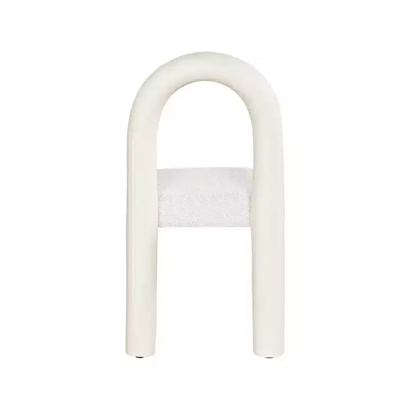 Chaise de salle à manger en cuir végétalien et tissu bouclé, ensemble de 2