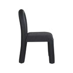 Chaise de salle à manger en cuir végétalien et tissu bouclé, ensemble de 2