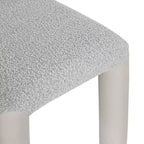Chaise de salle à manger en cuir végétalien et tissu bouclé, ensemble de 2