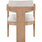 Chaise de salle à manger Sacha en tissu texturé lin beige, lot de 2