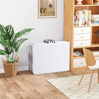 Table pliante 5 pieds Table de fête longue pliable en deux Table portable et escamotable avec conception robuste