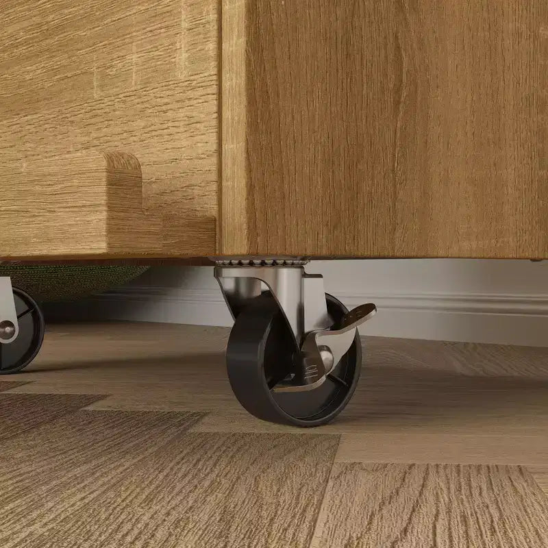 Table de chevet en forme de robot avec éclairage d'ambiance, roulettes verrouillables et fenêtre en verre trempé Rangement amusant pour chambre d'enfant