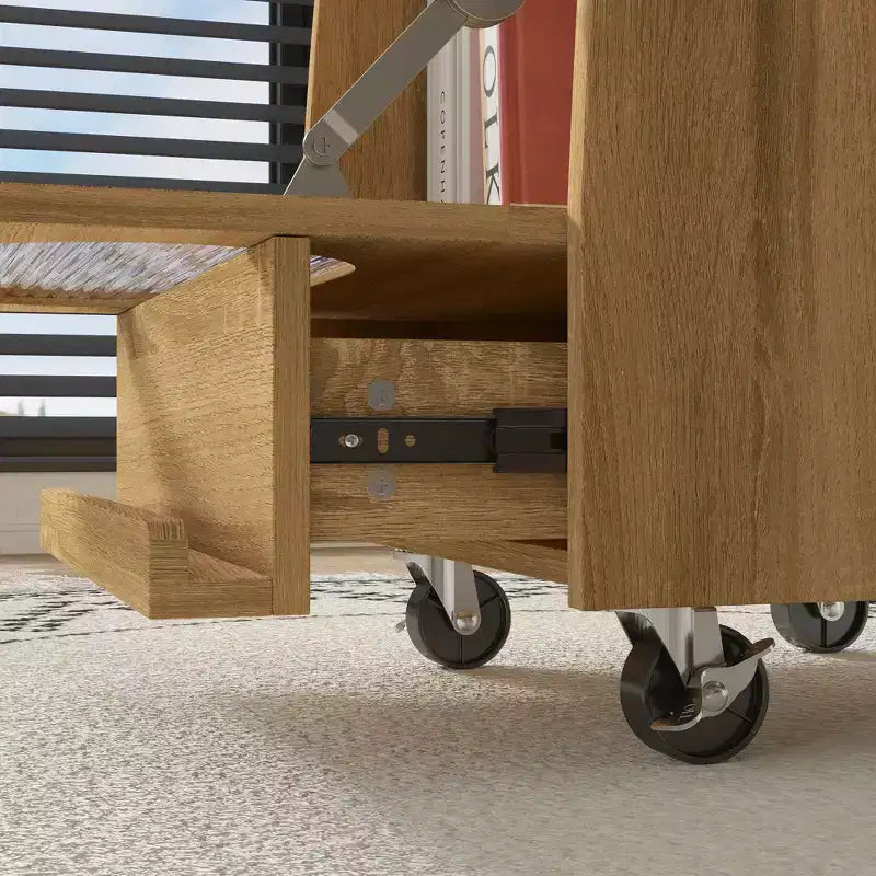 Table de chevet en forme de robot avec éclairage d'ambiance, roulettes verrouillables et fenêtre en verre trempé Rangement amusant pour chambre d'enfant