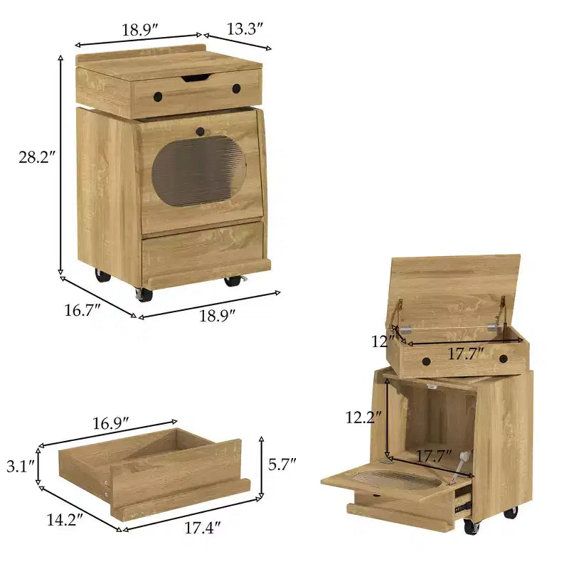 Table de chevet en forme de robot avec éclairage d'ambiance, roulettes verrouillables et fenêtre en verre trempé Rangement amusant pour chambre d'enfant