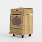 Table de chevet en forme de robot avec éclairage d'ambiance, roulettes verrouillables et fenêtre en verre trempé Rangement amusant pour chambre d'enfant