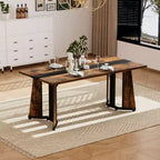 Ensemble de table à manger rectangulaire de 180 cm de long pour 8 personnes