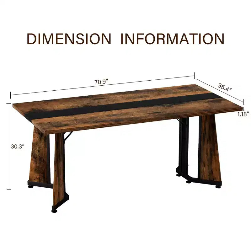 Ensemble de table à manger rectangulaire de 180 cm de long pour 8 personnes