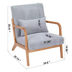 Fauteuil d'appoint moderne du milieu du siècle avec cadre en bois massif
