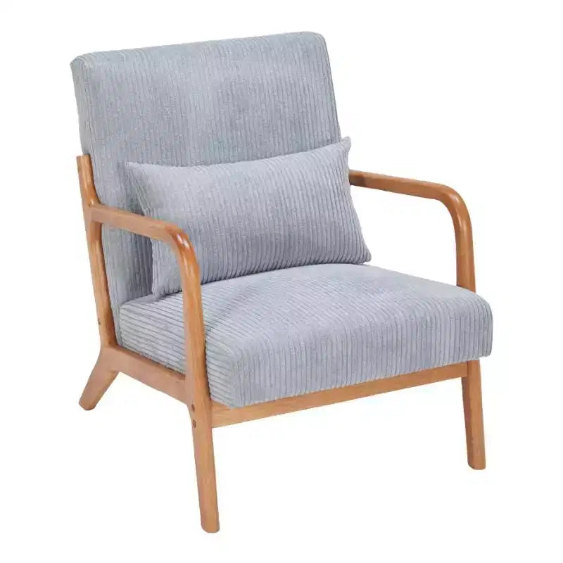 Fauteuil d'appoint moderne du milieu du siècle avec cadre en bois massif