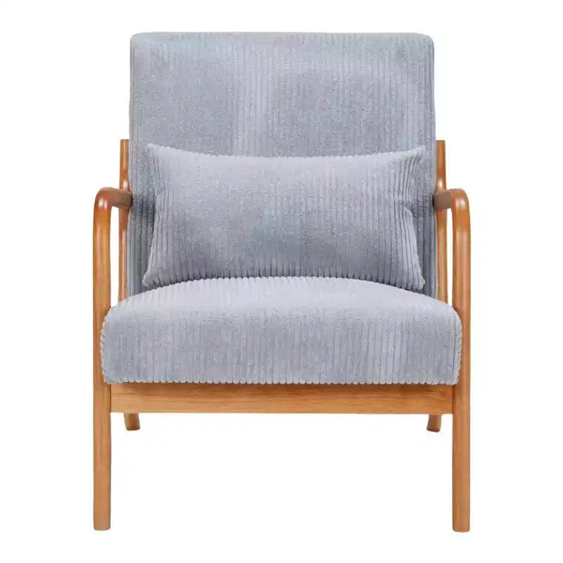Fauteuil d'appoint moderne du milieu du siècle avec cadre en bois massif