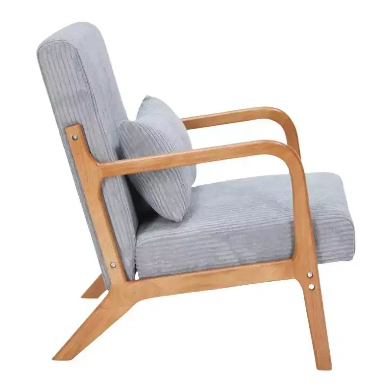 Fauteuil d'appoint moderne du milieu du siècle avec cadre en bois massif