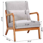 Fauteuil d'appoint moderne du milieu du siècle avec cadre en bois massif