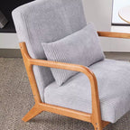 Fauteuil d'appoint moderne du milieu du siècle avec cadre en bois massif