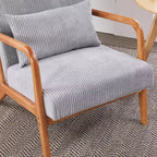 Fauteuil d'appoint moderne du milieu du siècle avec cadre en bois massif
