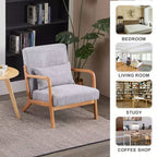 Fauteuil d'appoint moderne du milieu du siècle avec cadre en bois massif