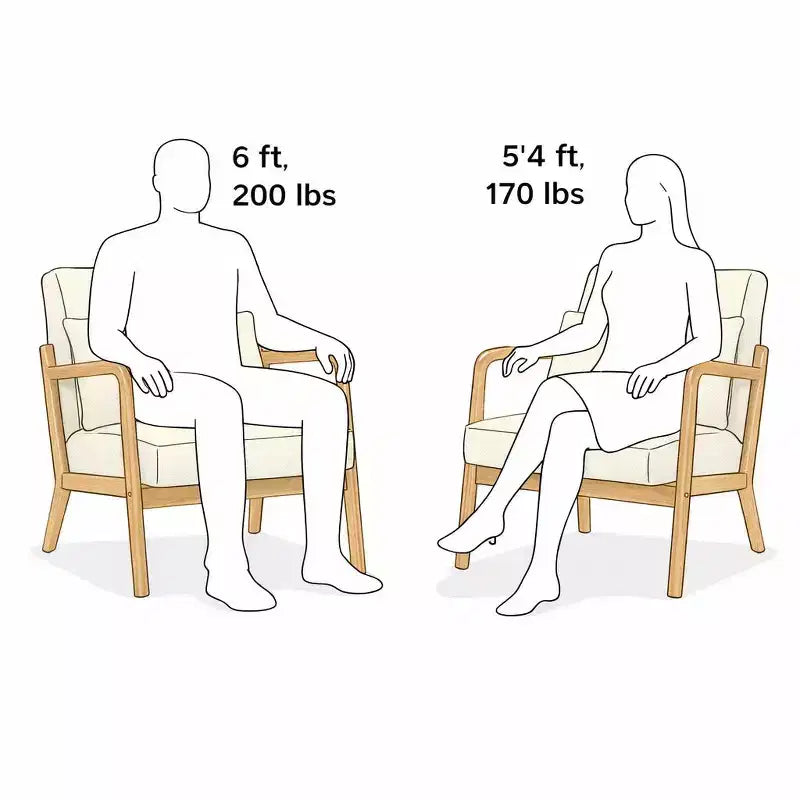 Fauteuil d'appoint moderne du milieu du siècle avec cadre en bois massif