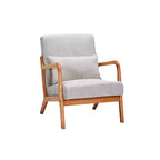 Fauteuil d'appoint moderne du milieu du siècle avec cadre en bois massif