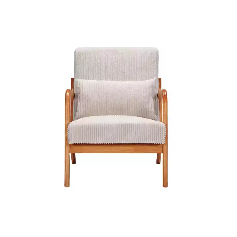 Fauteuil d'appoint moderne du milieu du siècle avec cadre en bois massif