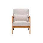 Fauteuil d'appoint moderne du milieu du siècle avec cadre en bois massif
