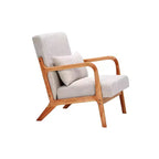Fauteuil d'appoint moderne du milieu du siècle avec cadre en bois massif