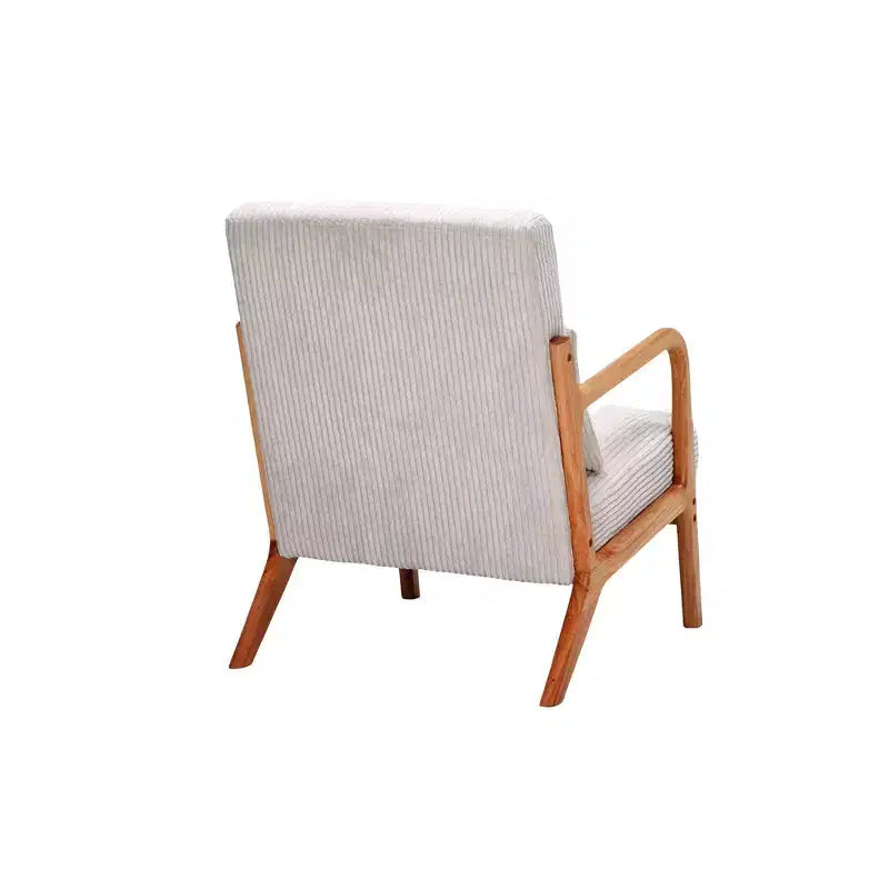 Fauteuil d'appoint moderne du milieu du siècle avec cadre en bois massif