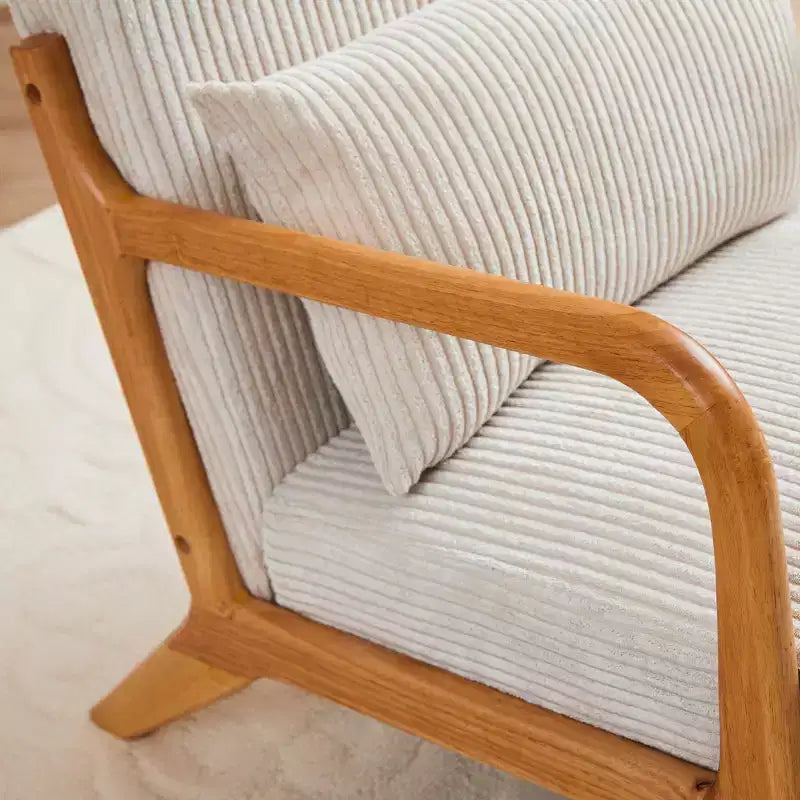Fauteuil d'appoint moderne du milieu du siècle avec cadre en bois massif