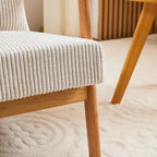 Fauteuil d'appoint moderne du milieu du siècle avec cadre en bois massif