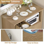 Meubles de cuisine pour micro-ondes avec rangement, buffet de salle à manger avec 3 portes, 1 tiroir et étagères réglables, meuble de rangement pour garde-manger