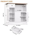 Meubles de cuisine pour micro-ondes avec rangement, buffet de salle à manger avec 3 portes, 1 tiroir et étagères réglables, meuble de rangement pour garde-manger
