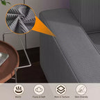 Canapé d'angle en forme de L de 96 po avec méridienne, canapé moderne 3 places en velours côtelé, canapé modulaire, accoudoirs larges, pour salon, appartement