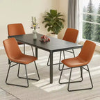 Lot de 4 chaises de cuisine et salle à manger bleu foncé