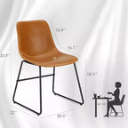 Lot de 4 chaises de cuisine et salle à manger bleu foncé