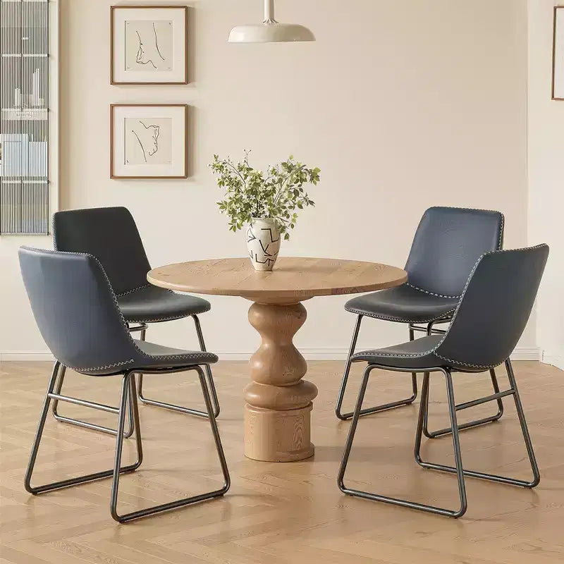 Lot de 4 chaises de cuisine et salle à manger bleu foncé