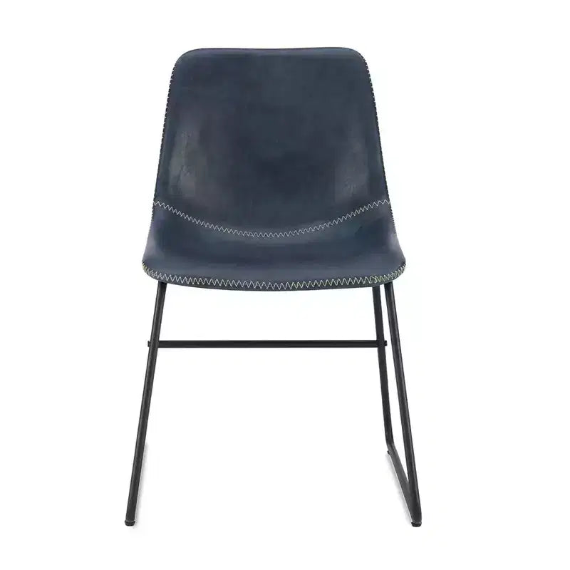 Lot de 4 chaises de cuisine et salle à manger bleu foncé