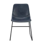 Lot de 4 chaises de cuisine et salle à manger bleu foncé