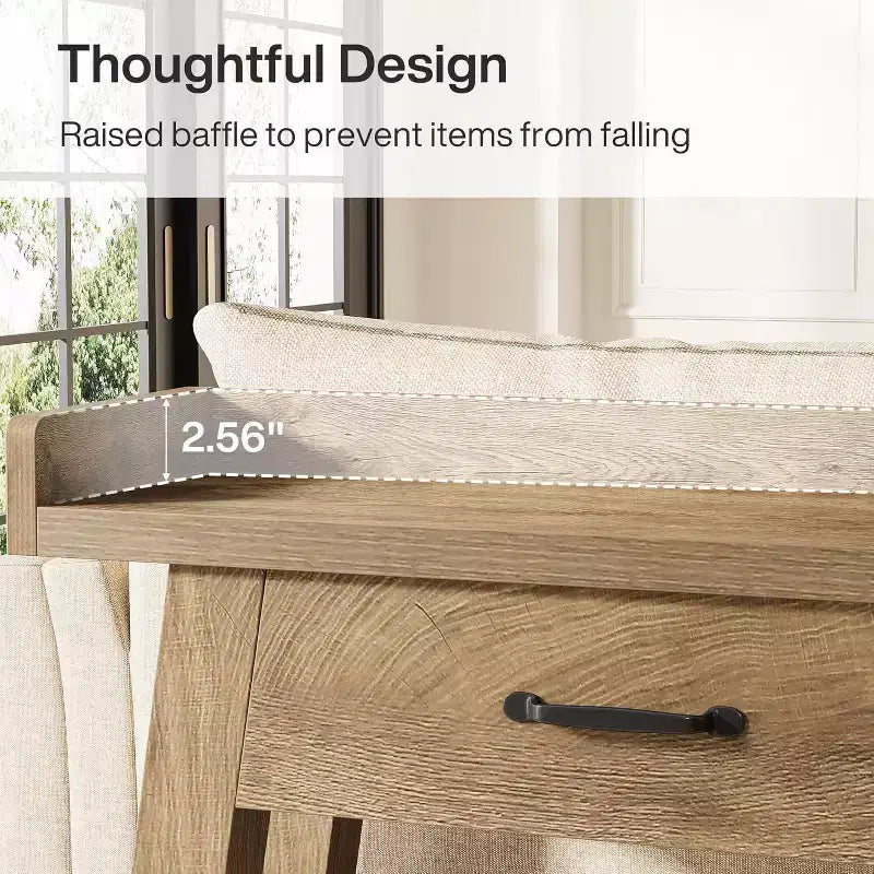 Console 2 Niveaux avec 3 Tiroirs, Table d'Appoint 70,9"