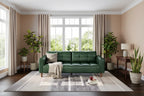 Canapé 3 places moderne 83 en similicuir avec coussin à ressorts, canapé de salon avec sièges profonds et 2 coussins de dossier amovibles