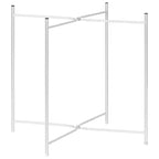 Table d'appoint en verre argenté, petite table d'appoint miroir en fil d'acier