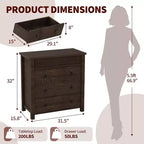 Commode et table de chevet à 3 tiroirs cannelés, commode en bois avec rangement pour chambre à coucher, salon, couloir ou entrée