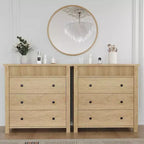 Commode et table de chevet à 3 tiroirs cannelés, commode en bois avec rangement pour chambre à coucher, salon, couloir ou entrée