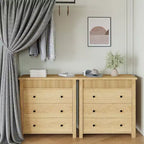 Commode et table de chevet à 3 tiroirs cannelés, commode en bois avec rangement pour chambre à coucher, salon, couloir ou entrée