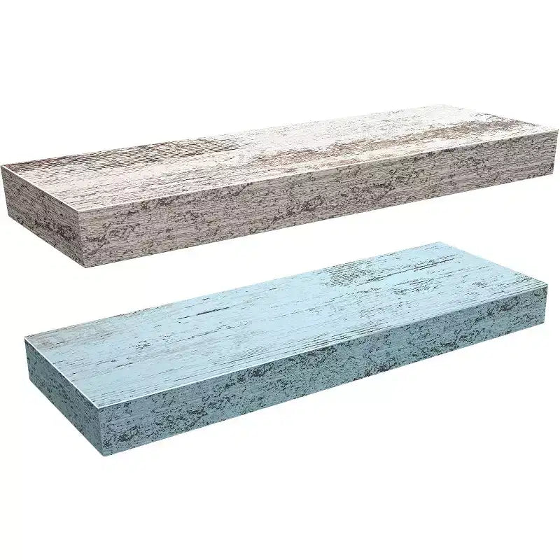 Lot de 2 étagères murales flottantes rectangulaires de 40,6 cm – pour la décoration intérieure, pour exposer trophées, livres, cadres photo et plus encore